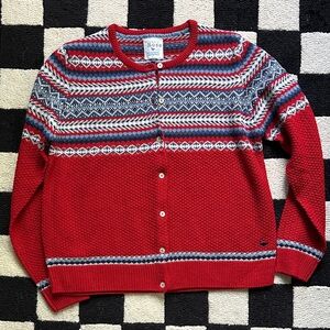 Country Rose Fair Isle Cardigan | L